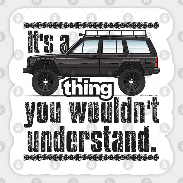 Black XJ Jeep Cherokee Xj Sticker TeePublic